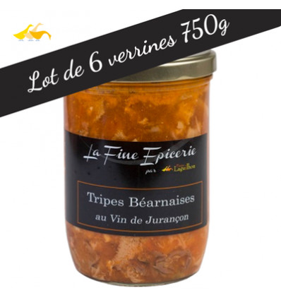 Lot de 6 verrines de Tripes Béarnaises au Vin de Jurançon - Verrine 750g