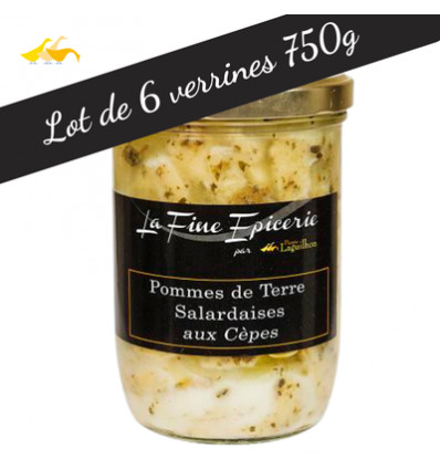 Lot de 6 verrines de Pommes de Terre Sarladaises aux Cèpes - Verrrine 750g