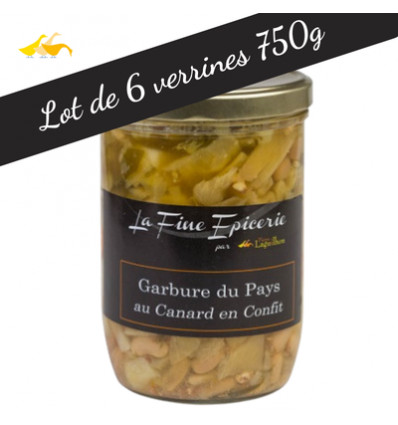 Colis de 6 verrines de Garbure du Pays au canard en confit - 750gr